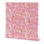 Wavy Disco Party Wall Backdrop - hot pink, orange, blush, violet lavender