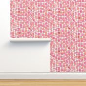 Wavy Disco Party Wall Backdrop - hot pink, orange, blush, violet lavender