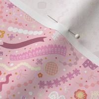 Small Passementerie Ribbons and Trim, Baby Pink