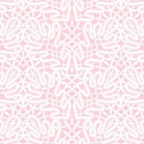 Small White Coquette Lace on Pink