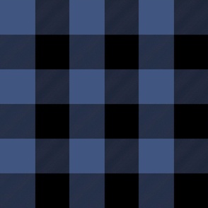 3 inch dark blue and black buffalo check