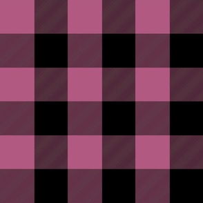 3 inch dark pink and black buffalo check