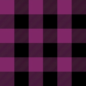 3 inch dark pink and black buffalo check