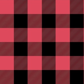 3 inch red and black buffalo check