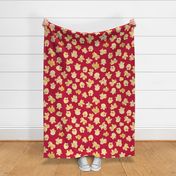 Buttered Popcorn on Crimson Red (XL)
