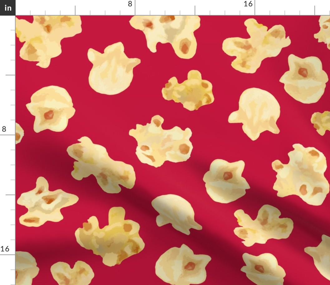 Buttered Popcorn on Crimson Red (XL)