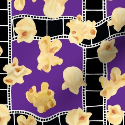 Movie Film Checkers ✦ Buttered Popcorn - (M) Amethyst Purple
