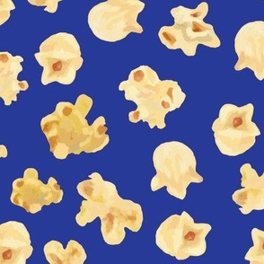 Buttered Popcorn on Royal Blue (M)