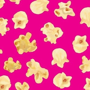 Buttered Popcorn on Fuchsia Pink (M)