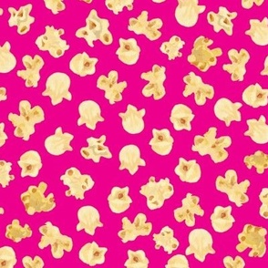 Buttered Popcorn on Fuchsia Pink (S)