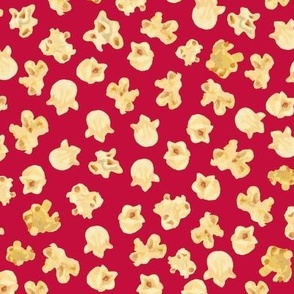 Buttered Popcorn on Crimson Red (S)