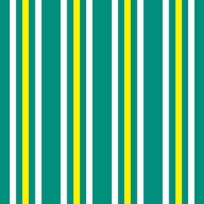 Triple Stripes - Jade Green Yellow White
