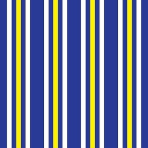 Triple Stripes - Royal Blue Yellow White