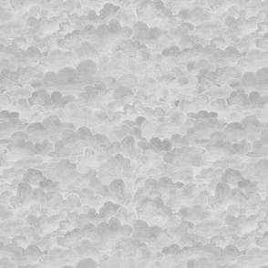 Dreamy Eternity Textured Clouds - pairs well with silver wallpaper option. Soft Grey