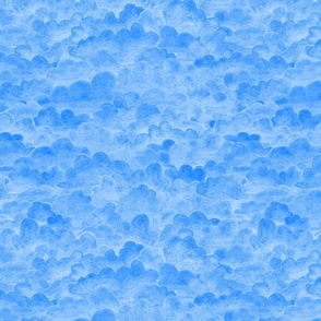 Dreamy Eternity Textured Clouds - pairs well with silver wallpaper option. Bright Blue