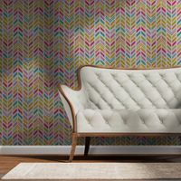 Party herringbone colorful zigzag with light background - chevron - watercolor - home decor - bedding - wallpaper - curtains - minimalist - simple - vintage.