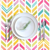 Party herringbone colorful zigzag with light background - chevron - watercolor - home decor - bedding - wallpaper - curtains - minimalist - simple - vintage.