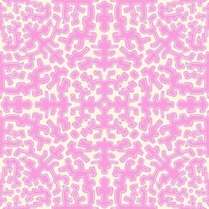 l/ party pink optical illusion maze vermicular pattern