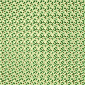 Extra tiny avocado pattern - green background 