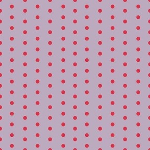 Classic dots | polka dots – red with violet purple background – Small (S) Scale – fits the Ice Cream Neighborhood Collection, indulgent, sweet, playful, nostalgic, quilting, summer