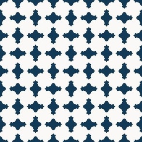 Geometric architectural shapes – dark blue & cream – Small (S) Scale – fits the Ice Cream Neighborhood Collection, indulgent, sweet, playful, modern, quilting, summer