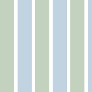 Medium - Thick Thin Stripe - Soft dusty blue mint green and white - blue green stripe - Classic french stripes scandi stripes upholstery stripe pinstripe pin stripe beach stripe pool stripe
