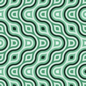 Circular Geometric Metaball: Tonal Mint Greens 