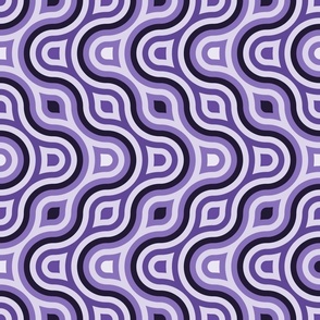 Circular Geometric Metaball: Tonal Cool Purple 