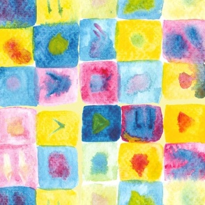gaming cubes / watercolor squares jumbo