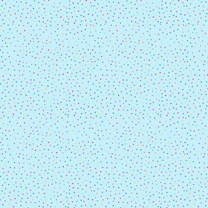 Ditsy Dots - Colorful Confetti Shapes on Light Water Blue No.001 / Medium