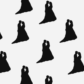 Wedding Silhouette, Bride and Groom