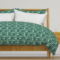 M MID MOD 0073 F geometric green abstract mid mod modern circle