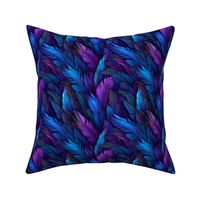 blue purple feathers
