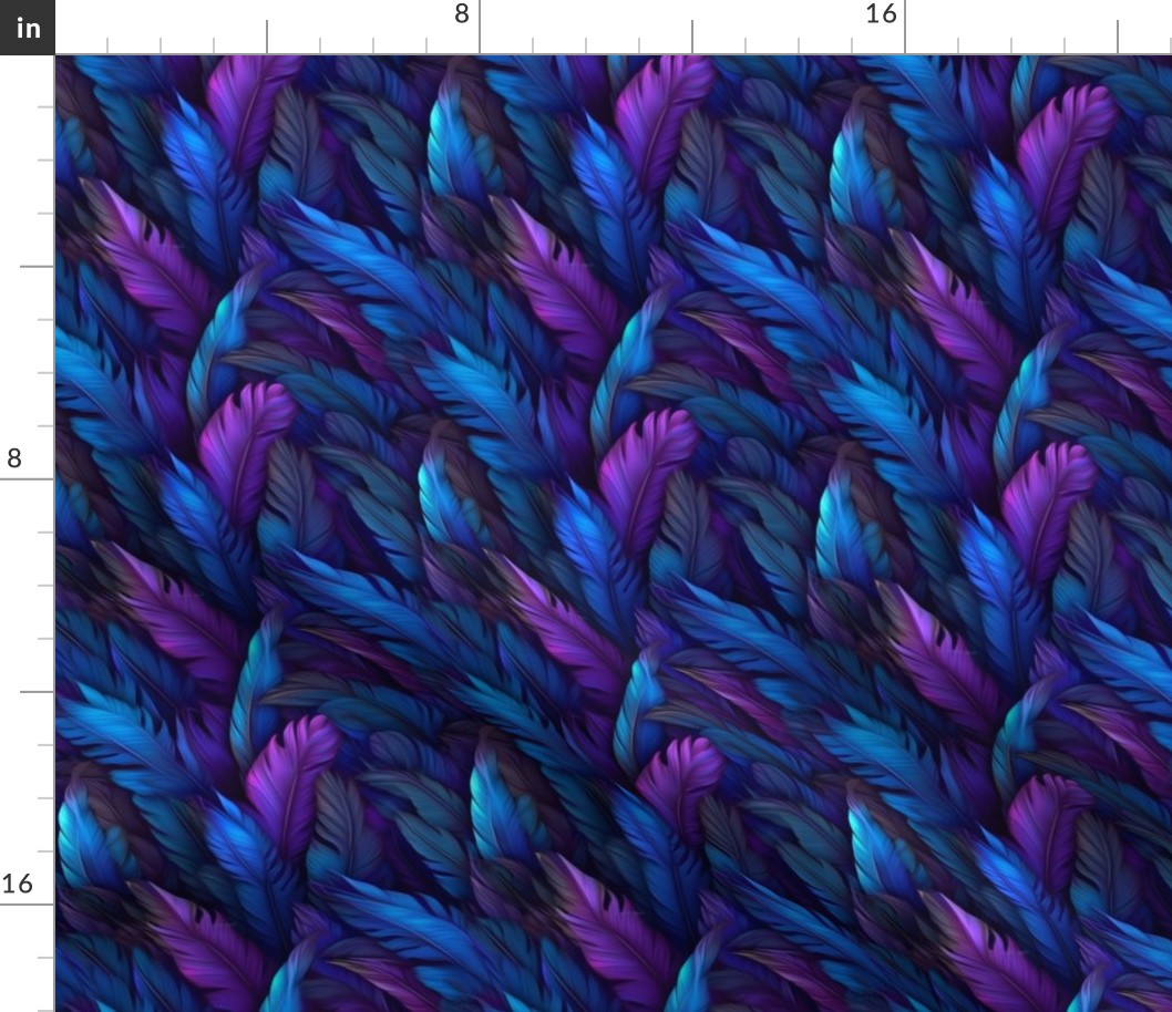 blue purple feathers