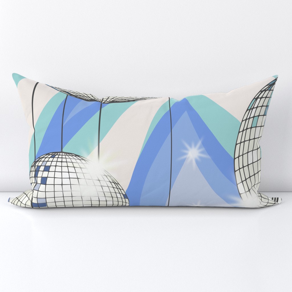 Groovy Party disco ball blue - L