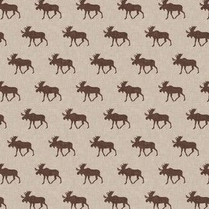 (micro print) moose on brown/tan C24