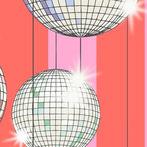 Straight Party disco ball pink - L