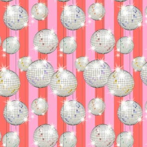 Straight Party disco ball pink - S