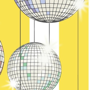 Straight Party disco ball yellow - L