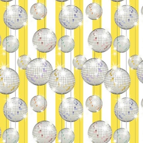Straight Party disco ball yellow - S