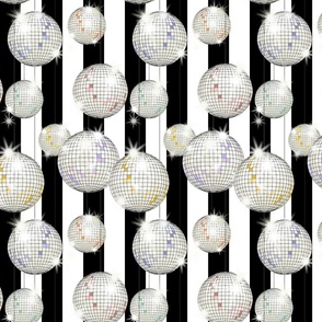 Straight Party disco ball black and white - S