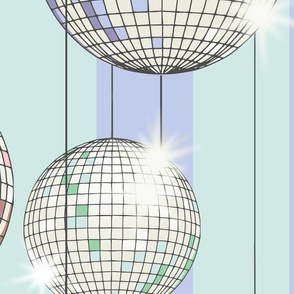 Straight Party disco ball mint - L