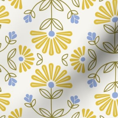 Buds to Blooms — in Cream, Yellow and Blue