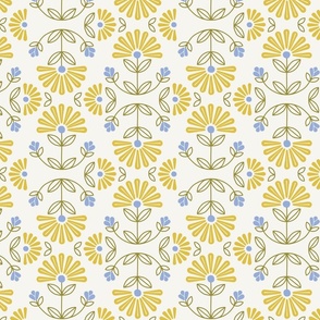 Buds to Blooms — in Cream, Yellow and Blue