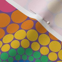 24” Radiant Maximalist Rainbow Polka Dot Mandala - Large