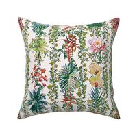 Aesthetic romantic tropical floral featuring plants and flowers from the tropics 