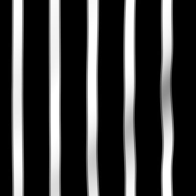 Tiny Blanket Stripe in Onyx Black and Optic White