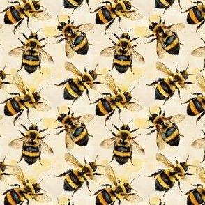 Watercolor Bees - small 