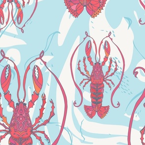 Lobster pale blue