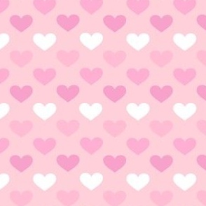 Small Pink on Pink Cutie Hearts